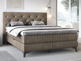 Posteľ Lusaka 180x200 cm, hnedá látka