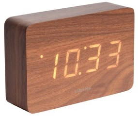 Budík v drevenom dekore Karlsson Square, 15 × 10 cm