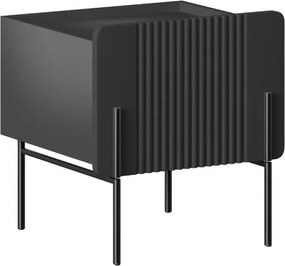 Nočný stolík Malmi 45 cm - čierny mat / čierna