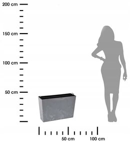 Truhlík s vkladom Bloom sivý betón