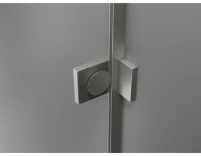 Mexen Lunar-B L, 1-krídlový sprchový kút, ľavý, 95 x 80 cm, 8mm číre sklo, brúsená oceľ profil, 832L-095-080-97-00-L