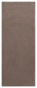 Ručne tkaný vlnený behúň taupe 80x300 cm Eleni Taupe – Hanse Home
