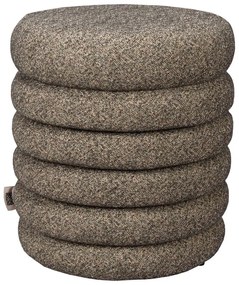 Hnedý taburet z textílie buklé Fern – Dutchbone