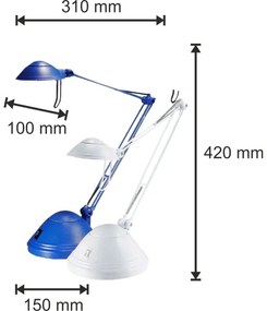 Stolová lampa ELA 1xGY6,35/50W/230V/12V modrá