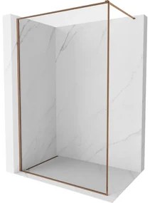 Mexen Kioto-XF, sprchová zástena s rámom 150 x 202 cm, 10mm číre sklo, profil ružové zlato, 800-150-104-60-00-X