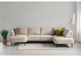 Béžová rohová pohovka (pravý roh/do tvaru "U") Hero – Scandic