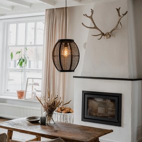 Orientálne závesné svietidlo čierne 35 cm - Rob