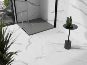 Mexen Stone+, štvorcová vanička z minerálneho kompozitu 90 x 90 cm, šedá-betónová, 44619090