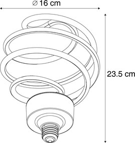 Dekoratívna LED žiarovka E27 čierna špirála 6W 370 lm 3000K