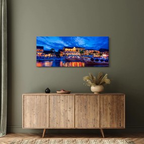Obraz nočného mesta Hoi An, Vietnam (120x50 cm)