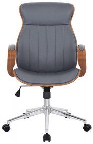 Design-Shop Kancelárska stolička Melilla - drevo orech - Sivá