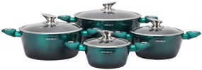 Wellhox ROSA BELLA zelená 8-dielna sada hrncov