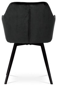 Autronic -  Jedálenská stolička DCH-425 BK4 čierna zamatová látka