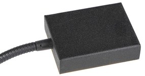 Moderná stojaca lampa čierna vrátane LED a stmievača s lampou na čítanie - Jazzy