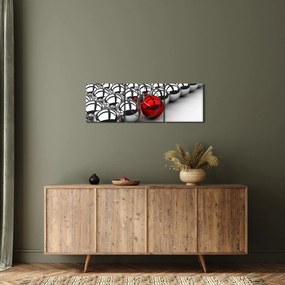Obraz lesklých gulí (s hodinami) (90x30 cm)