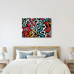 Obraz grafické abstrakcie (90x60 cm)