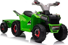 LEAN CARS Zelená batériová štvorkolka XMX630T s prívesom