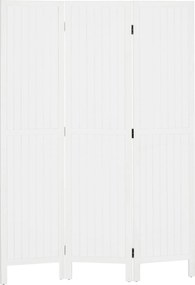 HOMCOM 3-panelový sklápací paravan 120x1.8x170 cm Súkromný oddelovač s rustikálnym štýlom pre kanceláriu, spálňu, obývačku - Biela | Aosom