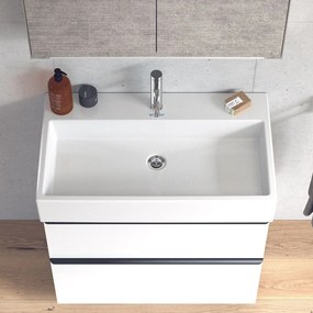 DURAVIT Vero Air umývadlo do nábytku s otvorom, bez prepadu, 800 x 470 mm, biela, s povrchom WonderGliss, 23508000411