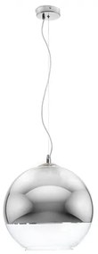 BEAU MONDE 35 | závesná lampa chrómované sklo/číre sklo