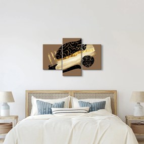 Obraz - Abstrakcia golden brown N⁰3 (90x60 cm)