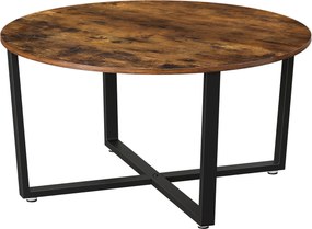 XXXLutz KONFERENČNÝ STOLÍK, hnedá, čierna, kov, kompozitné drevo, 88/88/47 cm Boxxx - Stolíky do obývačky - 002543022901