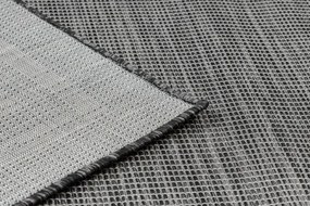 Koberec šnúrkový SIZAL PATIO ploské tkanie 3071 Grécky ramka - čierny