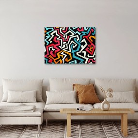 Obraz grafické abstrakcie (70x50 cm)