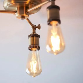 Endon 97243 - Bodové svietidlo HAL 3xE27/10W/230V mosadz