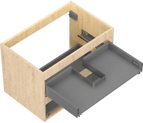 Mexen Box-A, závesná skrinka 70 cm, 2 zásuvky, dub, 91AX0-0700-470-2-81