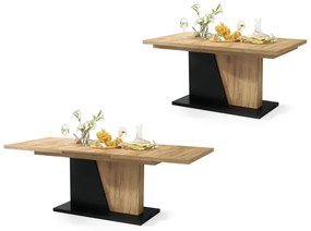 Rozkladací jedálenský stôl NINO dub craft/čierny