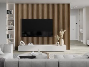 Mexen Lam-F, akustické stenové lamely 275 × 30 cm, plstený podklad 8 mm, technická dyha, orech svetlý, S105-275307-3015-017