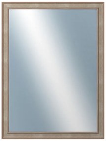 DANTIK - Zrkadlo v rámu, rozmer s rámom 60x80 cm z lišty TOOTH malá strieborná (3162)