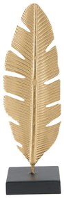 Dekoratívny svietnik v zlatej farbe Mauro Ferretti Feather, výška 34 cm