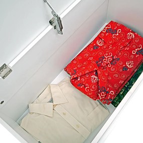 Casaria Drevená truhlica JERSEY, 80x40x48cm, biela