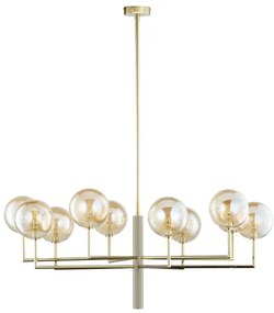 Jupiter 1977 - Luster na tyči FEME 10xG9/10W/230V zlatá/béžová