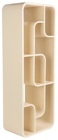 Krémová knižnica z dubového dreva 60x160x35 cm Seven – Zuiver