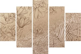Obraz - Kreslené kvety (150x105 cm)