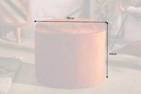 Dizajnová taburetka Rococo 50 cm hrdzavo-hnedá