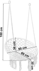 Závesné kreslo TOGO krémové