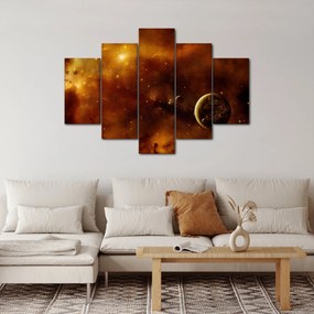 Obraz - Planéty s hmlovinou (150x105 cm)