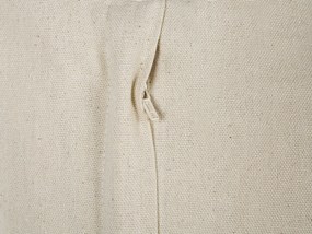 Všívaný dekoratívny vankúš so strapcami 45 x 45 cm béžová/sivá ALOCASIA Beliani