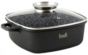 Hrniec štvorec so sklenenou pokrievkou 20x20x8cm