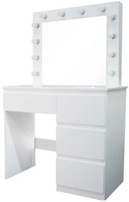 Toaletný stolík Emma +led biely