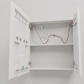 Rea Rea, LED zrkadlová skrinka s osvetlením 60x70 cm, plast, M1011-60, biela-šedá, REA-M0100