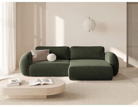 Zelená ženilková rozkladacia/s úložným priestorom rohová pohovka Tonale – Cosmopolitan Design
