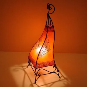 Orientálna rohová lampa Ibis 60cm oranžová