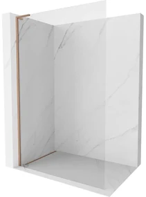 Mexen, Mexen Kioto-X L sprchová stena 60 x 200 cm, transparentná 10 mm, brúsená meď - 800-060-107-65-00-X