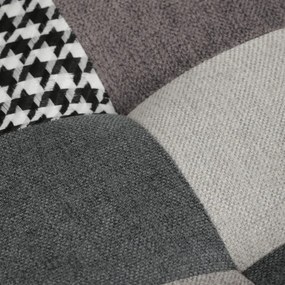 Kreslo patchwork s podnožkou AK-305B PWBK2
