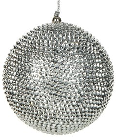 VIANOČNÁ BANKA NA STROMČEK SADA 4 KS (FI) 10CM STRIEBORNÁ